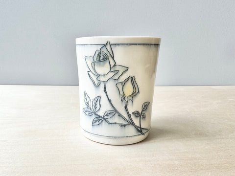 Yellow rose tumbler