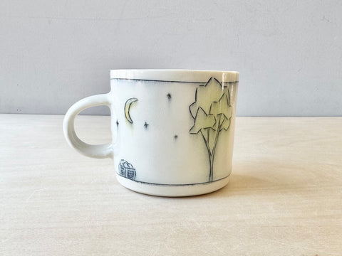Clothesline Mug with Sun and Trees (10 oz)