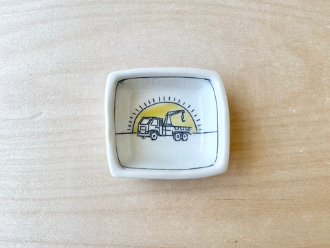 Tow Truck Tiny Square Dish