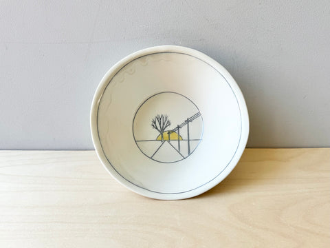 Powerlines at Sunset with Tree Cereal Bowl