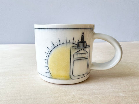 "Be the glue, the sun will shine thru" small mug (12 oz)
