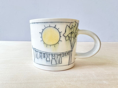 Sunshine & family clothesline small mug (12 oz)
