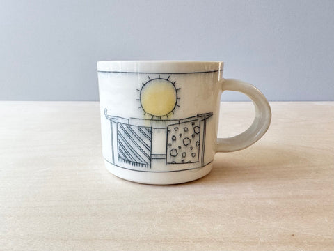 Clothesline & sunshine small mug (12 oz)