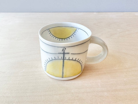 Powerlines & sunshine w/bird small mug (12 oz)