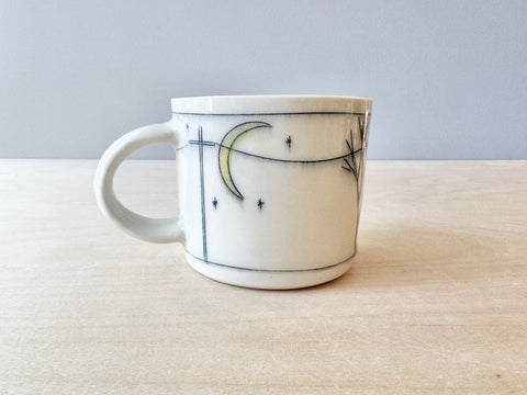 Powerlines & sunshine w/bird small mug (12 oz)