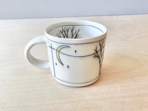 Powerlines & sunshine w/bird small mug (12 oz)